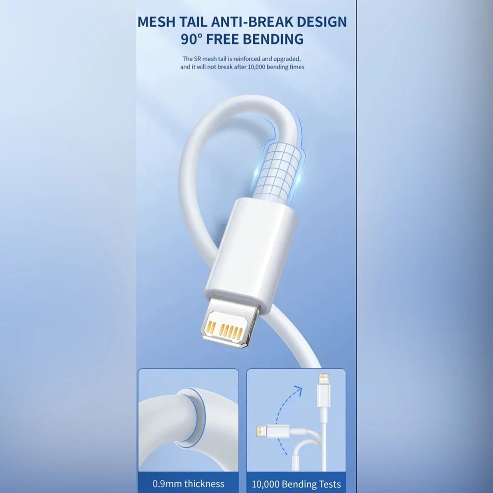 PD/USB Fast Charging Cable IPhone 15 14 13 12 11 Pro Max USB XR X XS 8 7 Wire